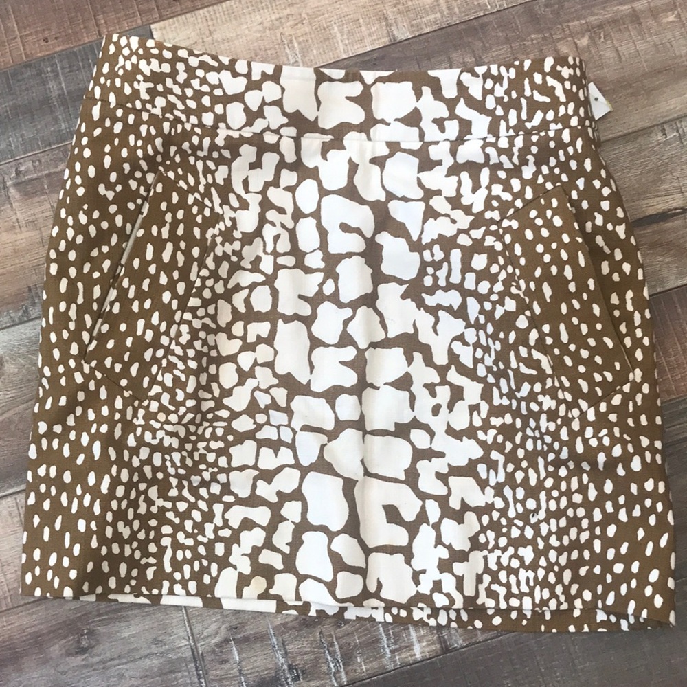 Vintage animal print j crew skirt